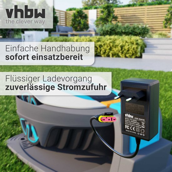 vhbw-voeding compatibel met Gardena Sileno Life en Sileno Minimo robotmaaiers - 10,1 cm van VHBW — afbeelding 2