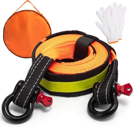 Sleepkabel Auto - Nood Sleepband - Voertuig Berging - 10 Ton Capaciteit - 5 Meter - Oranje