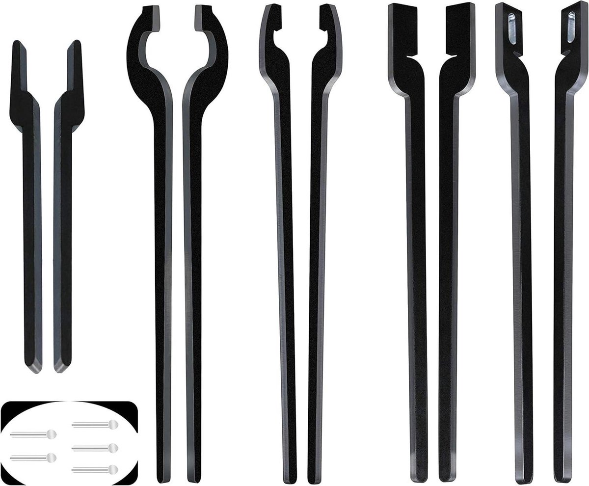 Smid Tangen Set - Metaalbewerking Tangen - Metaal Smeden - Vijf Verschillende Types - 39 cm - Zilver