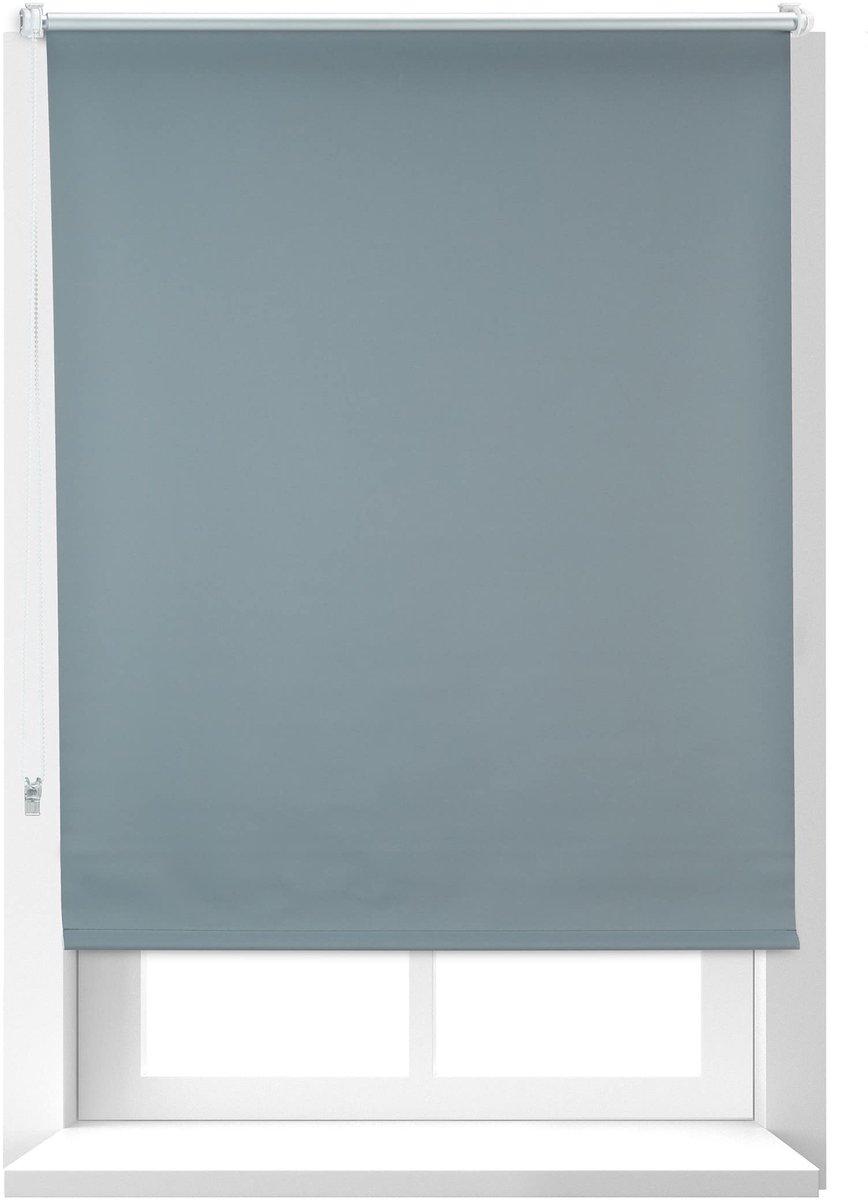 Rolgordijn verduisterend, warmtewerend, isolerend, zonwerend, zonder boren, klemmen, 90x160, stof 86 cm, grijs
