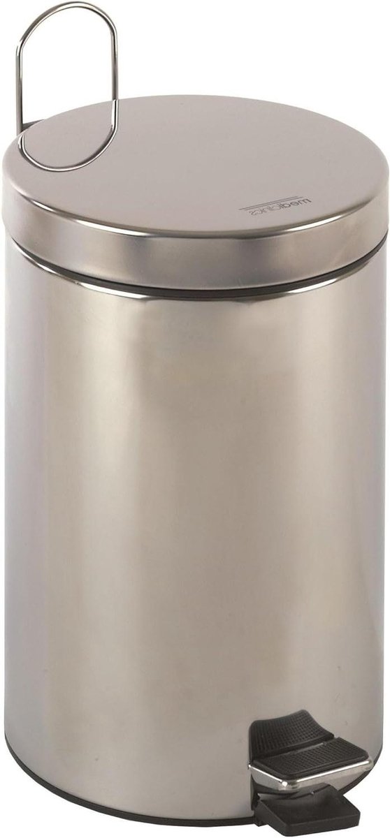 Afvalemmer - Prullenbak Pedaalemmer - Hygiënisch Werken - Zachte Dekselsluiting - 5 liter - Zilver