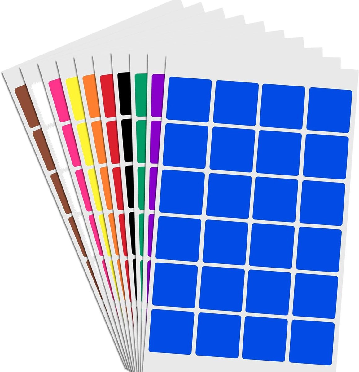 Verhuisstickers - Labels voor dozen - Verhuisdozen markeren - Zelfklevend - 25 mm - 10 kleuren