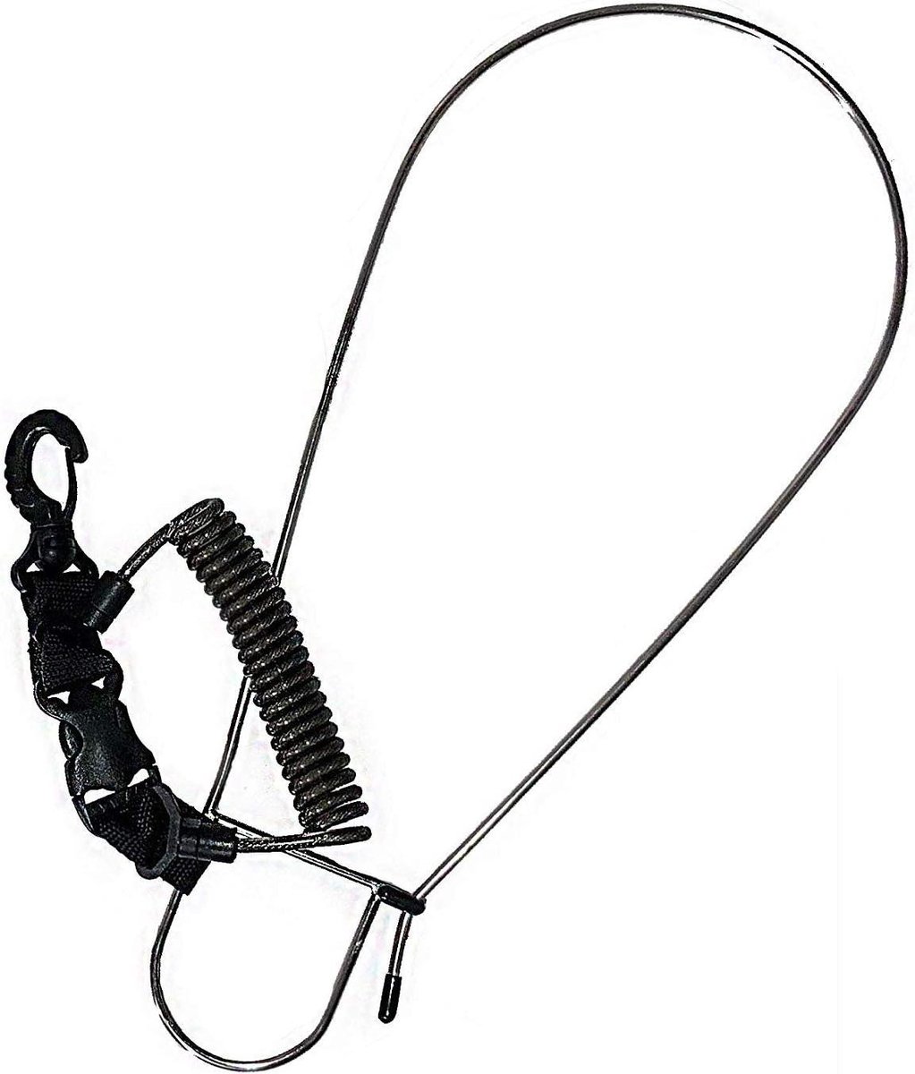 Vis Stringer Clip - Lanyard Houder - Vissen & Duiken - Xtra Heavy Duty - 386 cm - Zwart