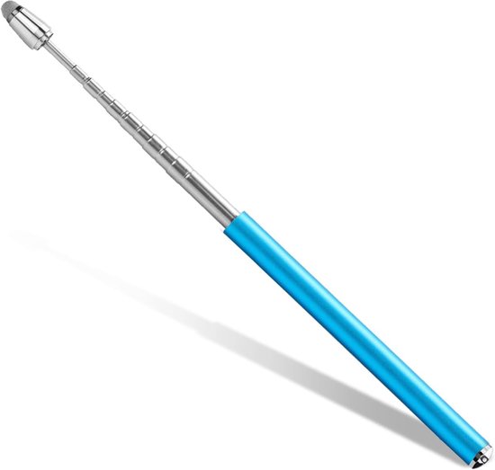 Telescopische wijzer - Aanwijsstok stylus - Presenteren lesgeven - 2-in-1 functie - Uitschuifbaar tot 100 cm - Zilver — afbeelding 2