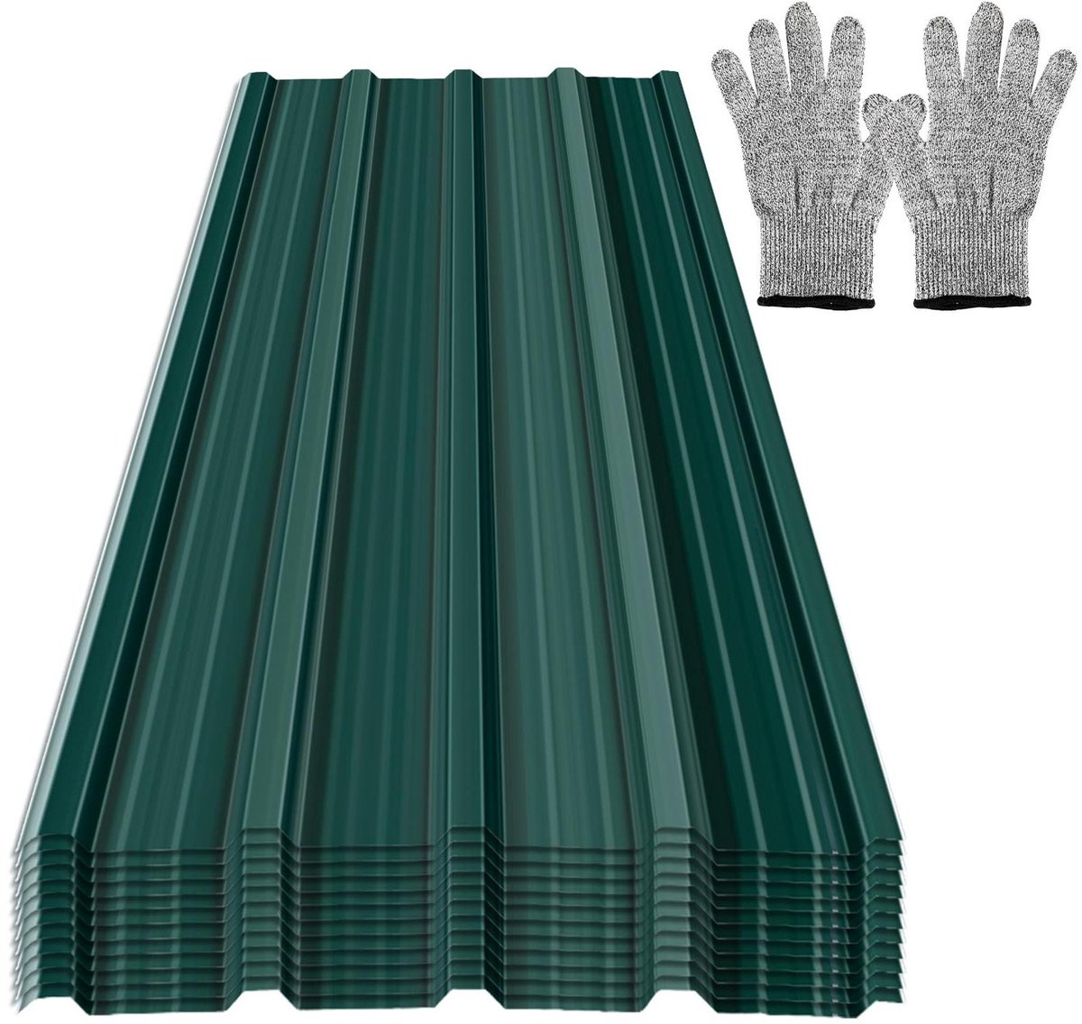 Gegalvaniseerde Platen - Dakplaten Staal - Dakbedekking - Roestwerende Coating - 7 m² Totaal - Groen