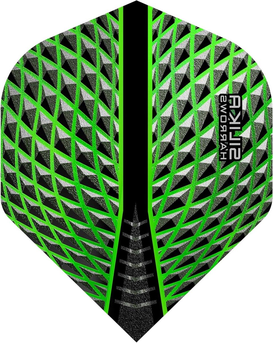Dart Flights - Vliegjes - Darten - Stevig - 11 x 7 x 1 cm - Groen