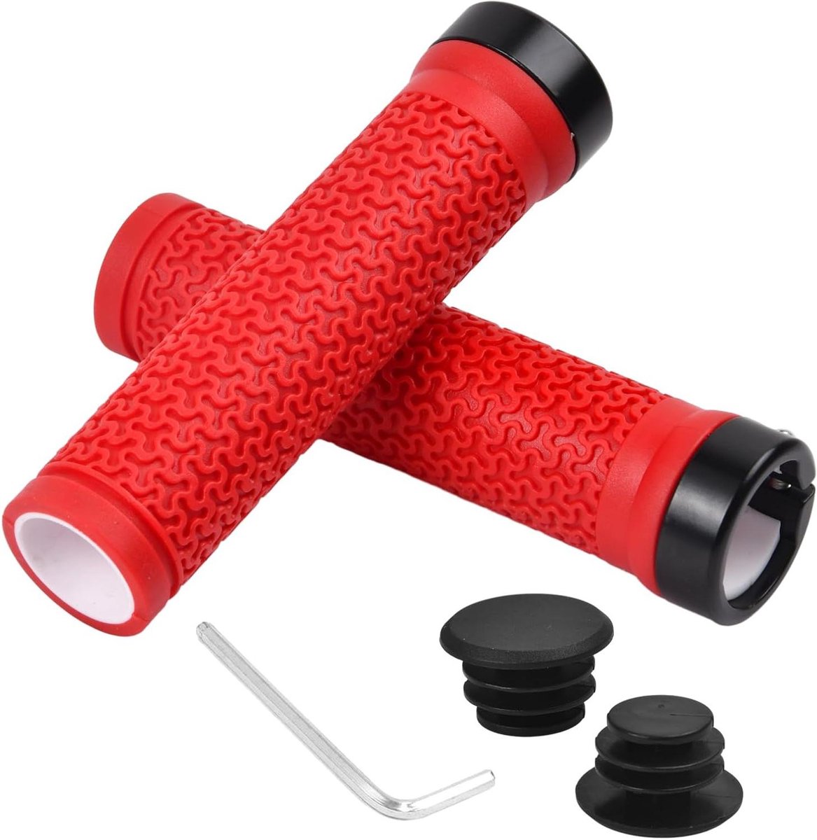Fietsstuurgrepen - Handvatten Fiets - Comfortabel Fietsen - Antislip Ergonomisch - 22 mm - Rood