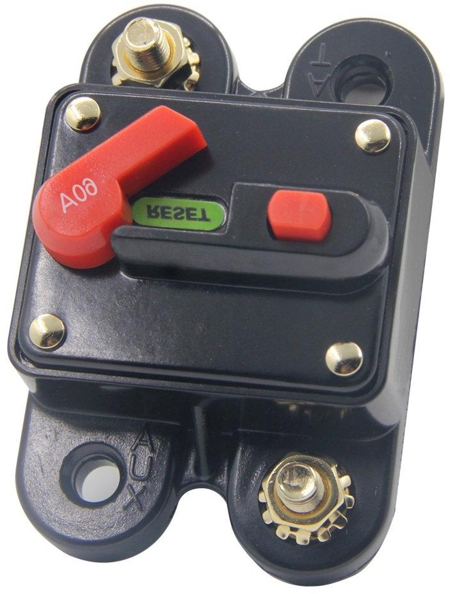 Circuit Breaker - Zekering Automaat - Bescherming Elektronica - Handmatige Reset - 60A - Zwart