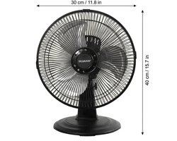 House Of Atelier - Ventilator - Tafelventilator - Verstelbare Luchtstroom en Kantelhoek - 90° Oscilatie - Snelheden - 30 cm