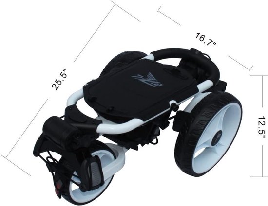 Golftrolley - Golfkar 3 wielen - Golfen - Allrounder - 6477 cm - Zwart rood — afbeelding 5