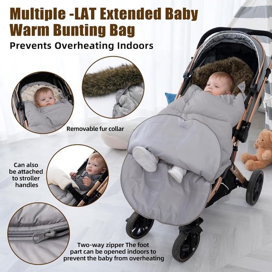 Universele Winter Voetenzak voor Kinderwagen en Buggy - Waterdicht en Warm van Merkloos — afbeelding 5