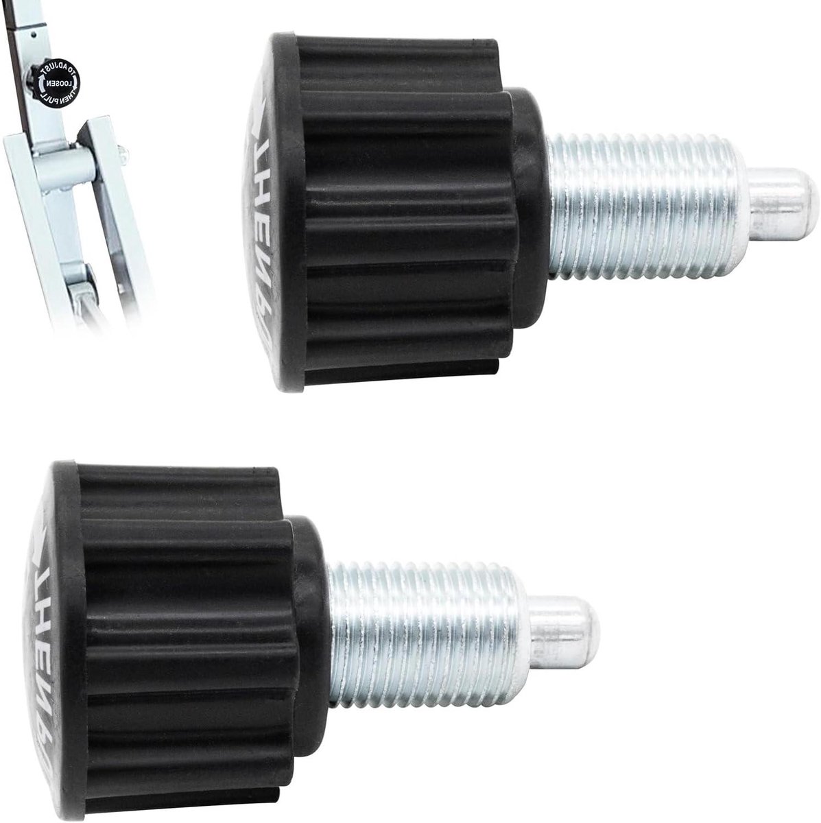 Pull Pin Knop - Verstelknop Fitness - Apparatuur Repareren - M16 Schroefdraad - 61 mm Lengte - Zwart