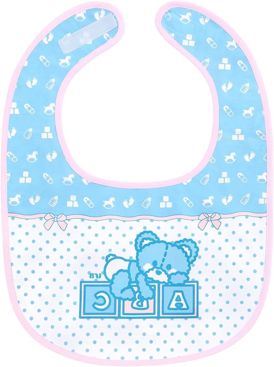 Babydoll Slab - Slab voor Volwassenen - Bescherming tijdens Eten - Waterdichte Achterkant - 34x46 cm - Blauw