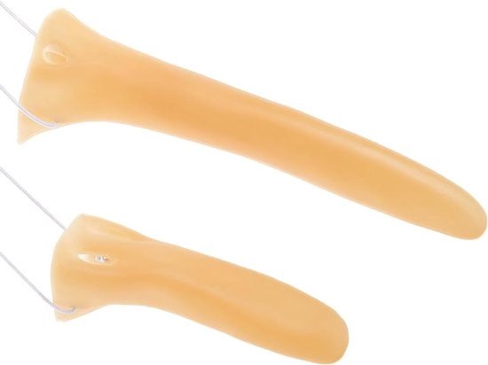 6 stuks Halloween neusprothese - 2 maten neusprothese - Kostuumaccessoires - Puntige neusverlenging - Cosplay- en partybenodigdheden - Rekwisieten - Plastic hoofdtelefoon - Zacht voor heks - Pinokkio