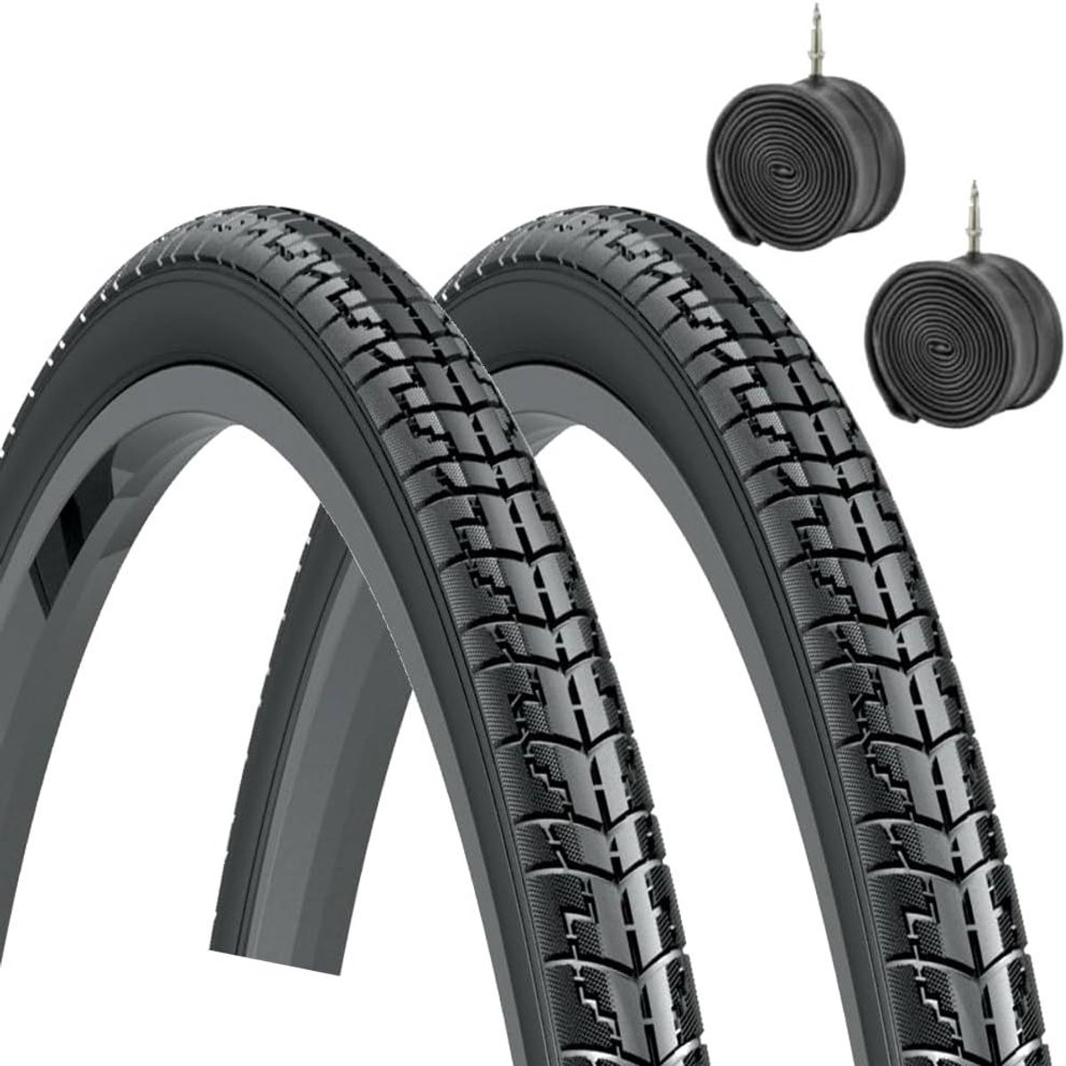 Fietsbanden Set - Banden met binnenbanden - Stadsfiets Onderhoud - Butyl Binnenbanden - 700 x 35 - Zwart