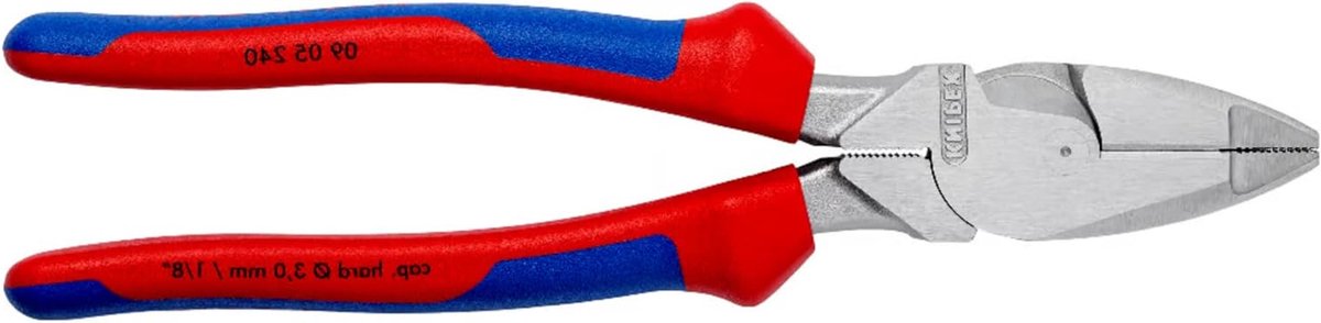 Lineman's Tang - Combinatietang Elektricien - Gereedschap Gebruiken - Solide Constructie Zwaarste Belasting - 240 mm - Verchroomd