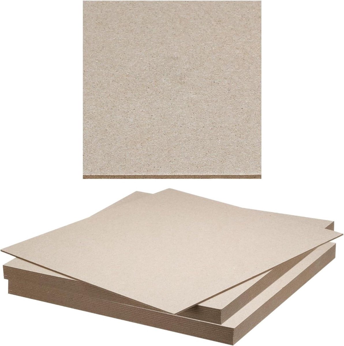 Spaanplaat Vellen - Boekbindkarton Dik - Boeken Maken - Stevig en Stijf - 30x30 cm - Grijs