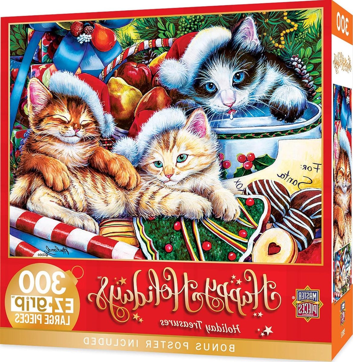 Kerst Jigsaw Puzzel - Puzzel Vakantie - Gezinsactiviteit - Extra grote stukken - 18"x24" - Vakantie schatten