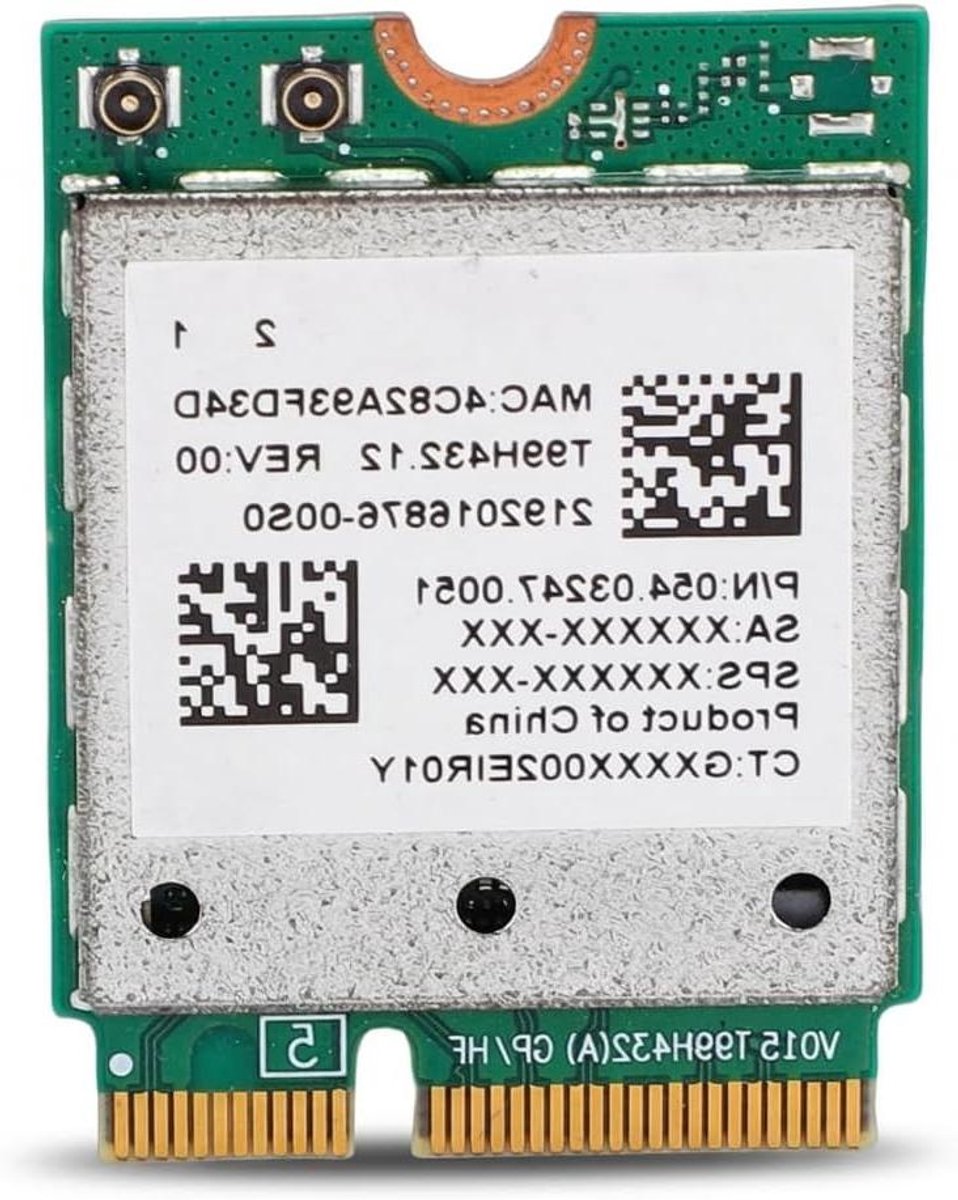 WiFi 7 Netwerkkaart 5.8Gbps Tri-band Draadloze Adapter M.2 NGFF voor Laptop PC