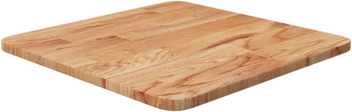 Tafelblad Massief Eiken - Houten Tafelblad - Tafel Opknappen - Behandeld Oppervlak - 40x40x1.5 cm - Lichtbruin
