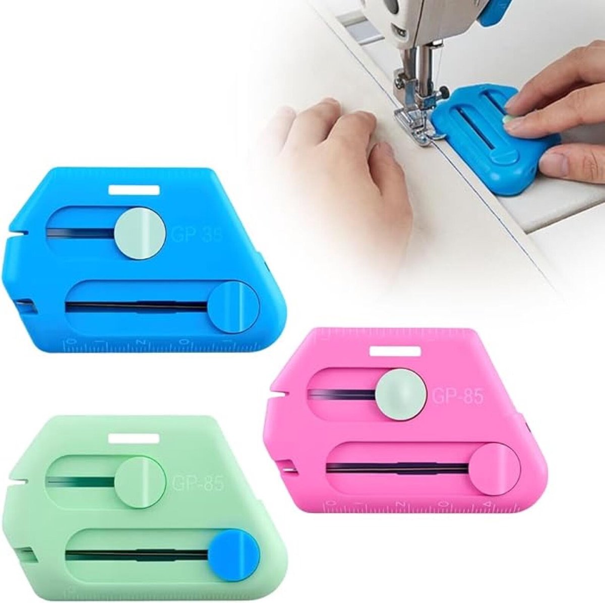 naadgeleider - 3 stuks - Magnetische - Hulpstukken Naaimachine - Met Nauwkeurige Schaal - Multifunctioneel Bevestigingsgereedschap - Universele - Geleide Naaivoeten - Geassisteerd - Compact Formaat - voor Naaimachines