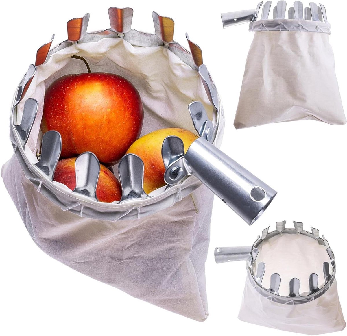 Fruitplukker Lange Steel - Appelplukker Fruitvanger - Fruit Oogsten - Geen Ladder Nodig - Niet Gespecificeerd - Houtkleurig