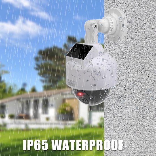Nep Koepelcamera - Dummy Camera - Beveiliging Afschrikken - Zonne-energie Aangedreven - 24 x 12.4 x 12.4 cm - Wit — afbeelding 5