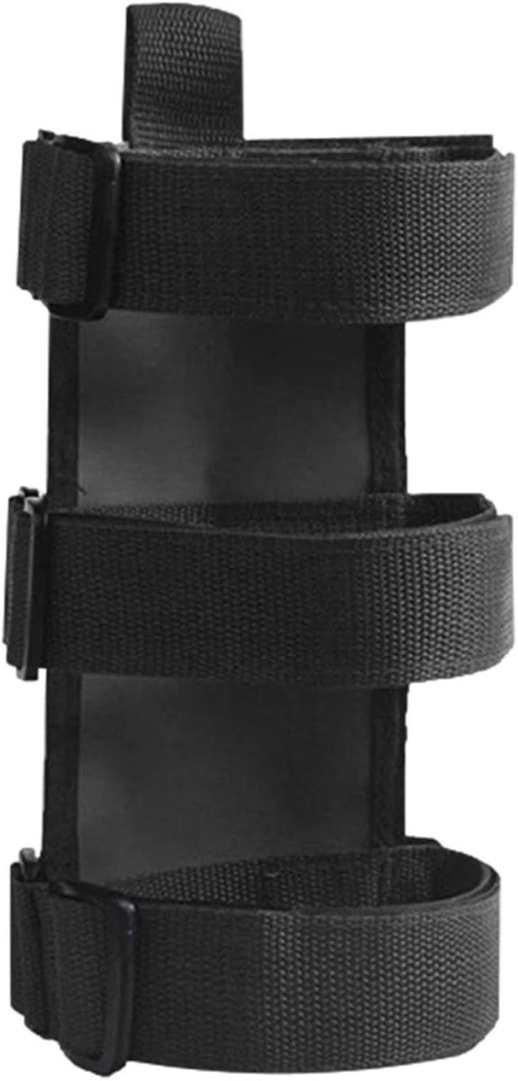 Brandblusser Beugel - Houder Rolstang - Veiligheid Voertuig - Verstelbare Sluiting - 23 x 10 cm - Rood Zwart