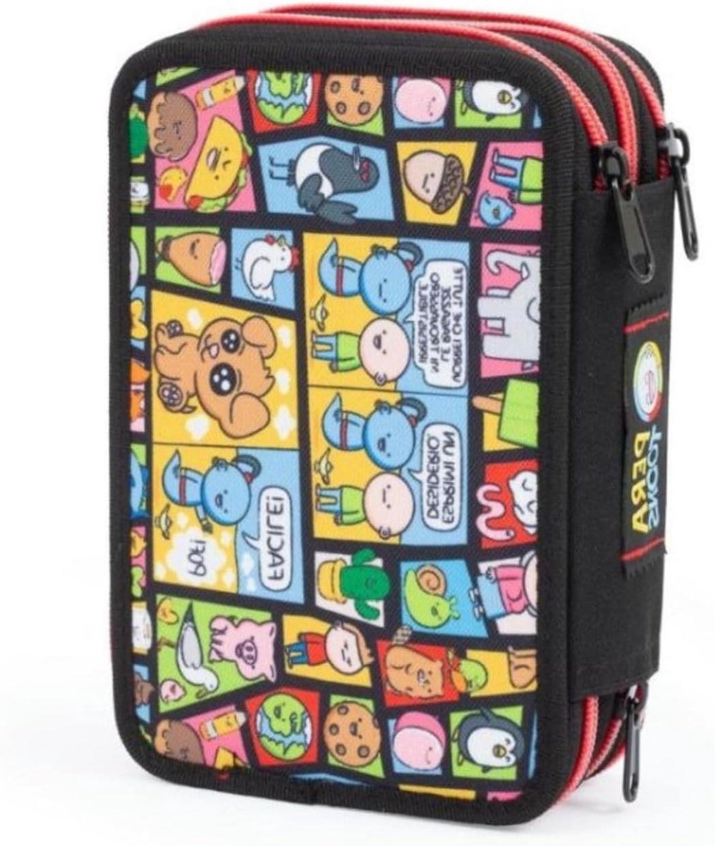 Schooletui met 3 etages - Etui school - Schoolspullen organiseren - Compleet gevuld - 195 x 13 x 65 cm