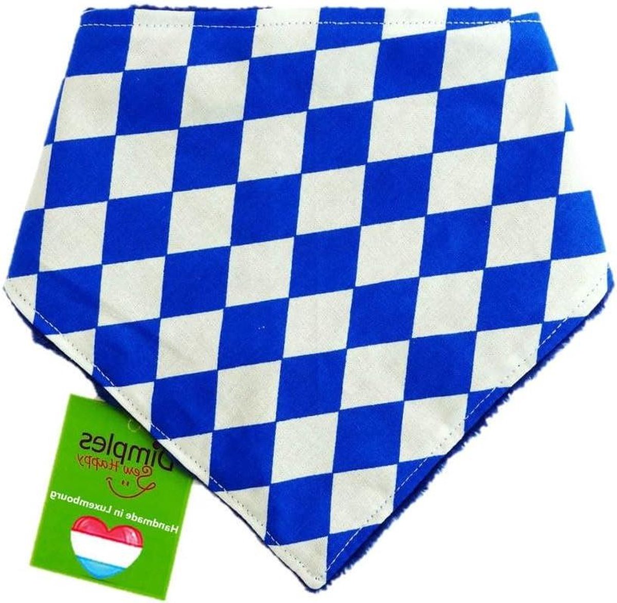 Hondenbandana - Halsdoek hond Hondenaccessoire - Hond Versieren - Dubbelzijdig Bruikbaar - 65 cm - Wit Blauw