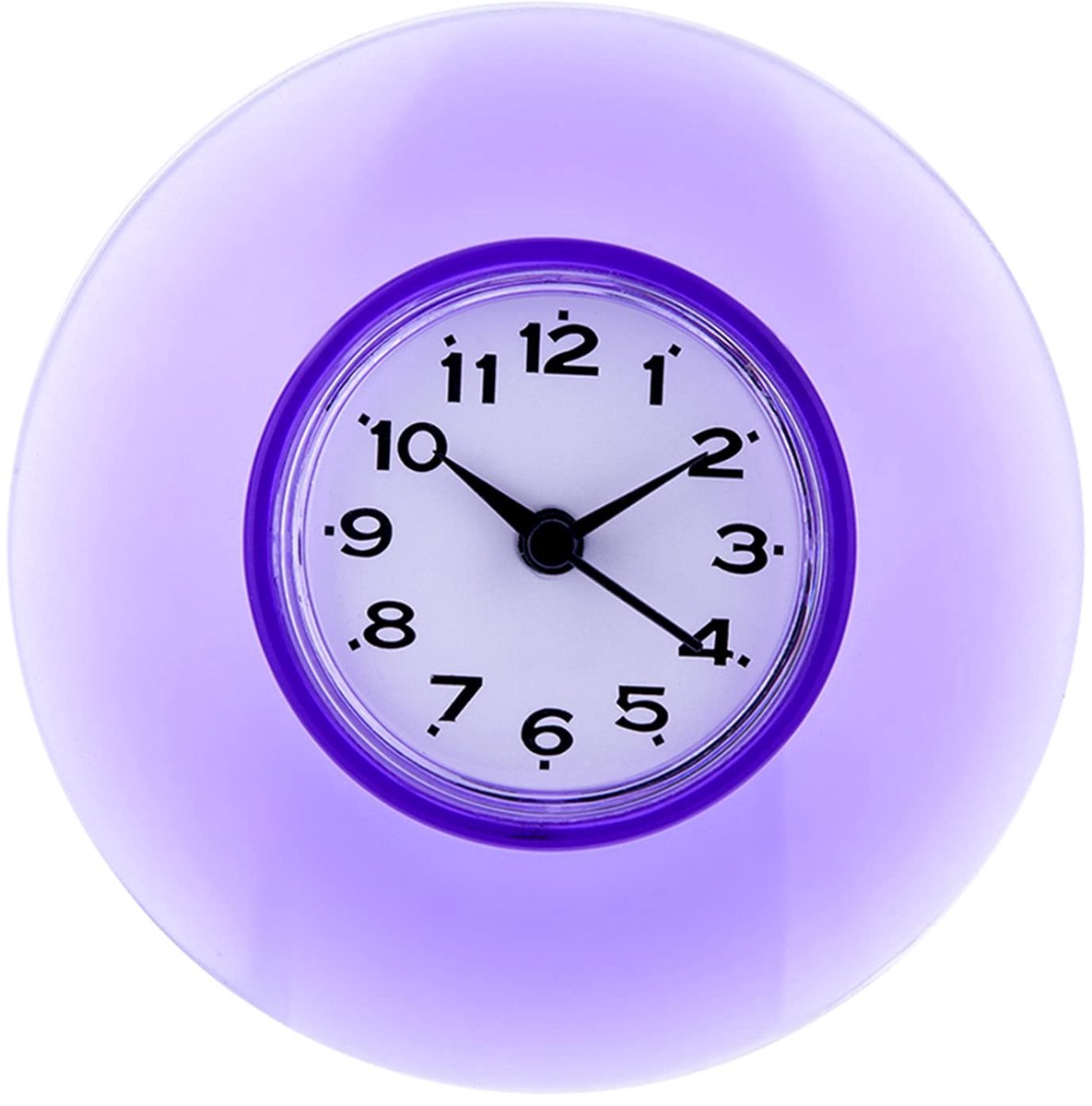Wandklok Zuignap Badkamerklok Zuigklok voor Douche Wasruimte Keuken(Purper)