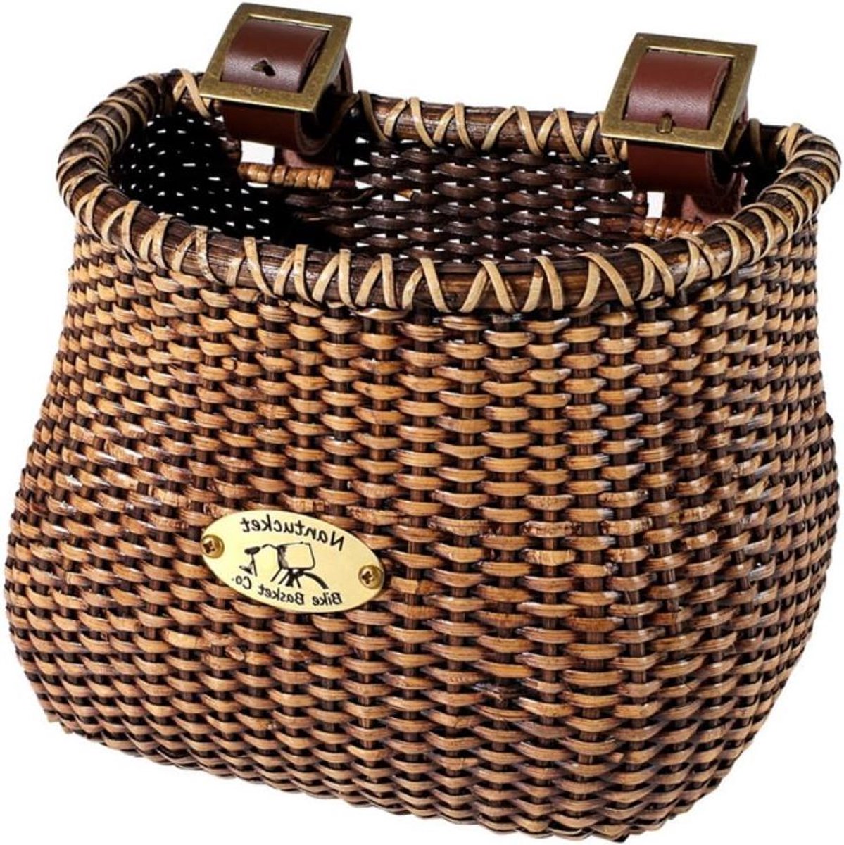 Kinder Fietsmand - Stuurmandje Classic - Spullen Vervoeren - Handgemaakt Kwaliteit - 36 cm Breed - Bruin