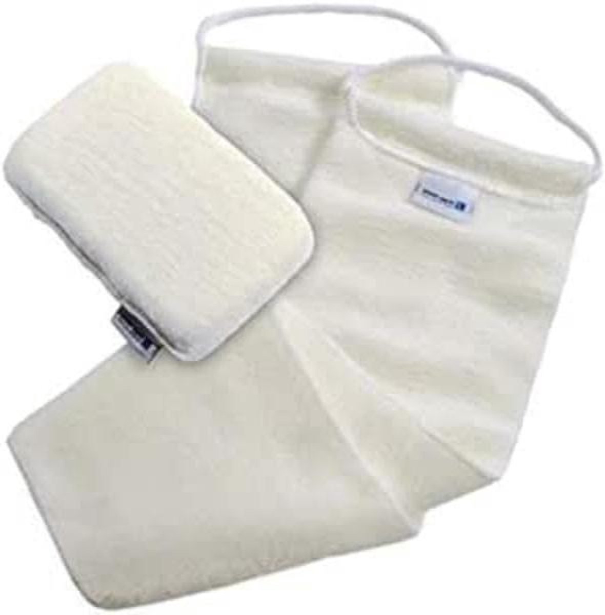 Badset Spons Lint - Douche Accessoires - Huid Reiniging - Eco Vriendelijk Materiaal - 14 x 19 cm - Natuurlijk