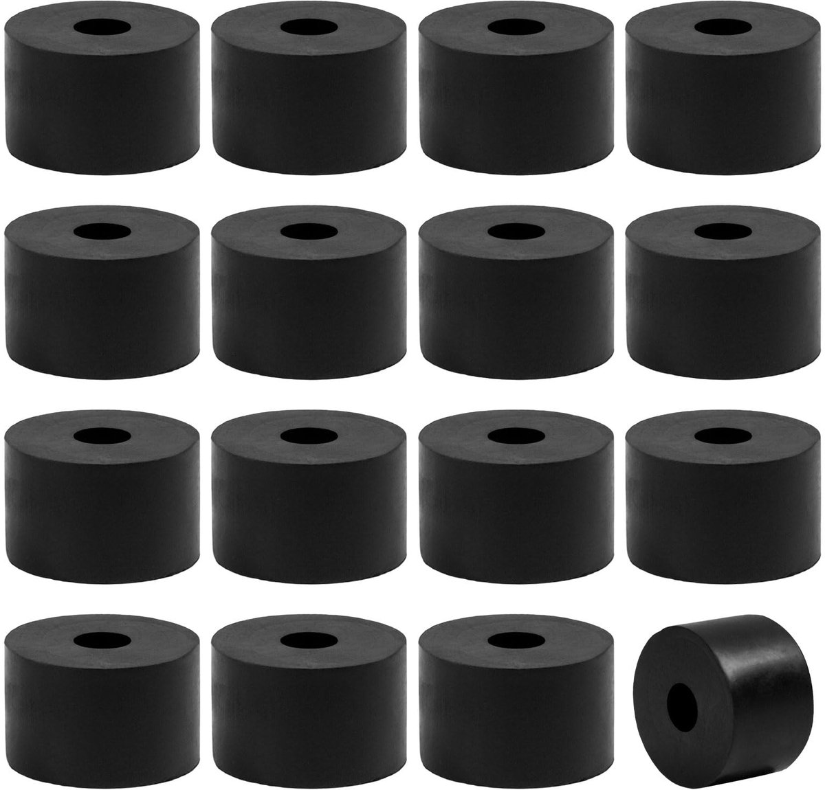 20 stuks onderdelen en accessoires van synthetisch rubber, 1,57 OD x 0,43 ID x 2,5 cm dikke rubberen afstandsschijven voor schroeven, bouten, kranen, huishoudelijke apparaten, plat, rond