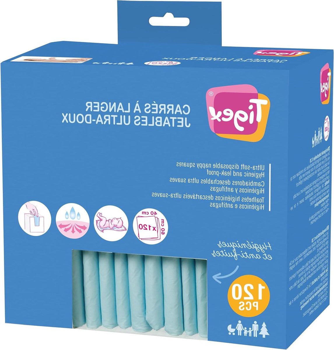 Wegwerp Aankleedkussens - Disposables Verschoonkussens - Hygiënisch Verschoonmoment - Lekvrije Bescherming - 120 Stuks - Wit Blauw