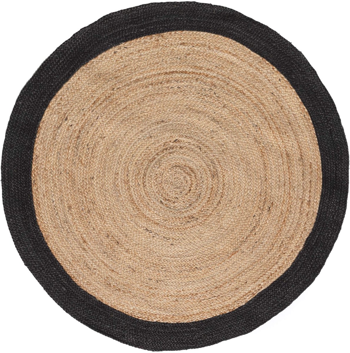 Vloerkleed Naturel/Antraciet met rand (160cm)