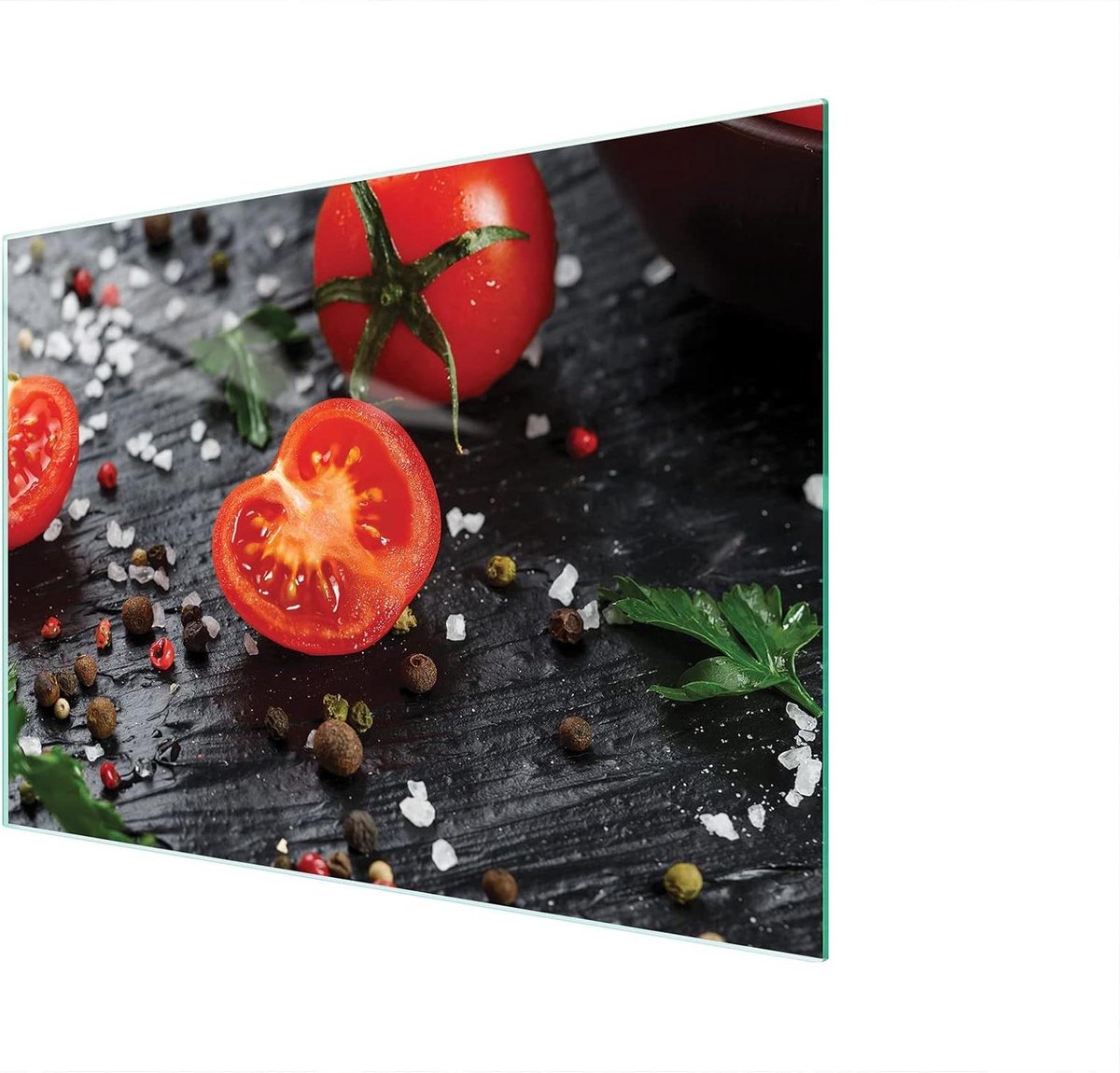 Glazen Plaat - Kookplaatafdekking - Keuken Beschermen - Gehard Glas - 40x30 cm - Tomaat