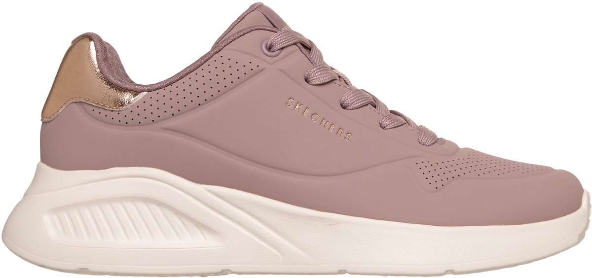 Skechers UNO LITE - SHIMMER ALONG Dames Sneakers - Mauve / Rose Gold