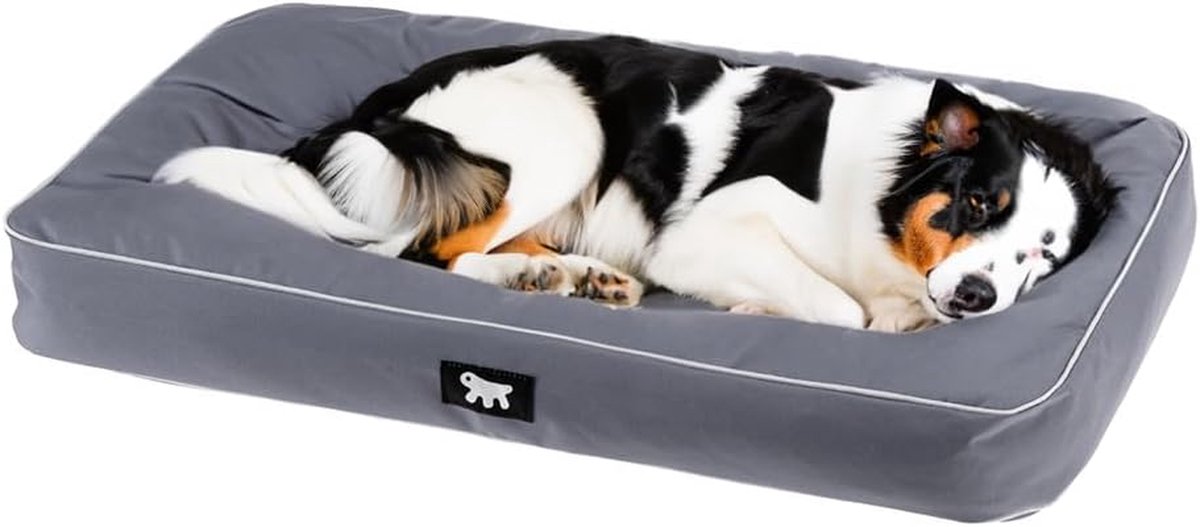 Hondenmat Orthopedisch - Hondenbed Matras - Rustgevende Slaap - Waterdicht Krasbestendig - 95 x 60 cm - Grijs