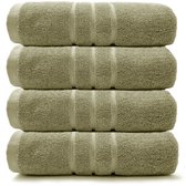 HOOMstyle Handdoeken Set Boutique - 4 stuks - 60x110cm - Olijfgroen