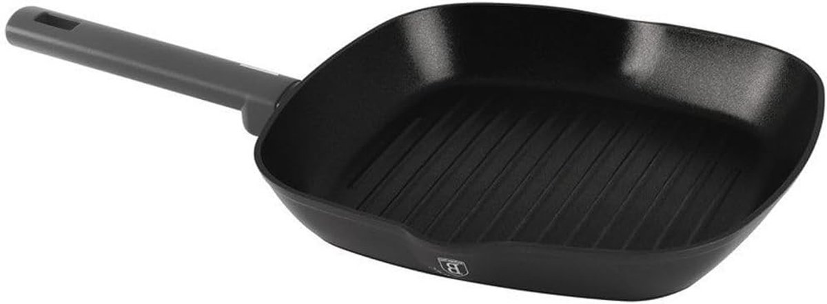 Grillpan Koekenpan Gezond Grillen Titanium Oppervlak 28 cm Antraciet