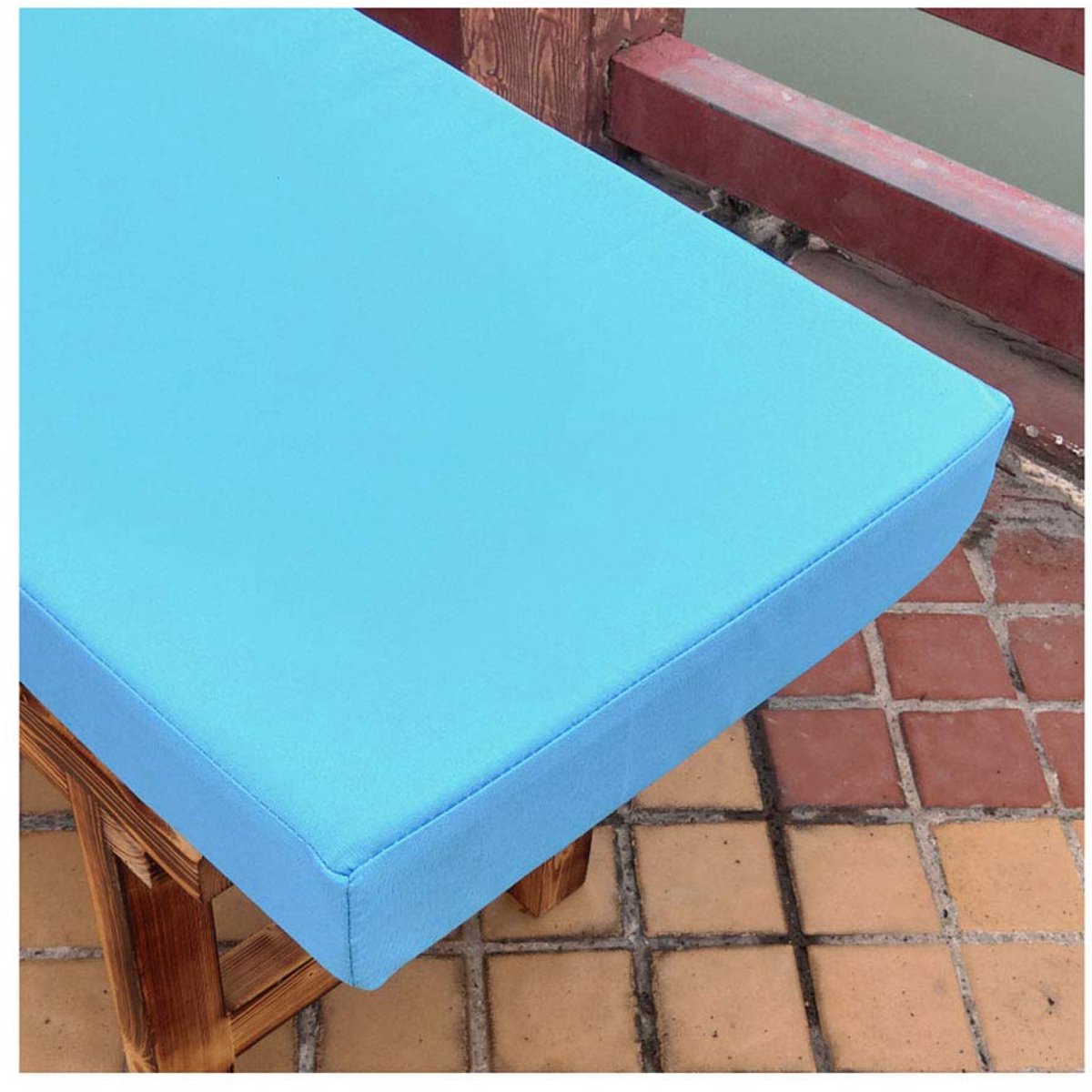 Bankkussen 2 3 4-zits bankkussen kussen antislip afneembare wasbare tuin terrasbank schommelmat voor binnen tuinmeubilair buiten kussen-hemelsblauw 200 × 30 × 5 cm (79 × 12 × 2 in)