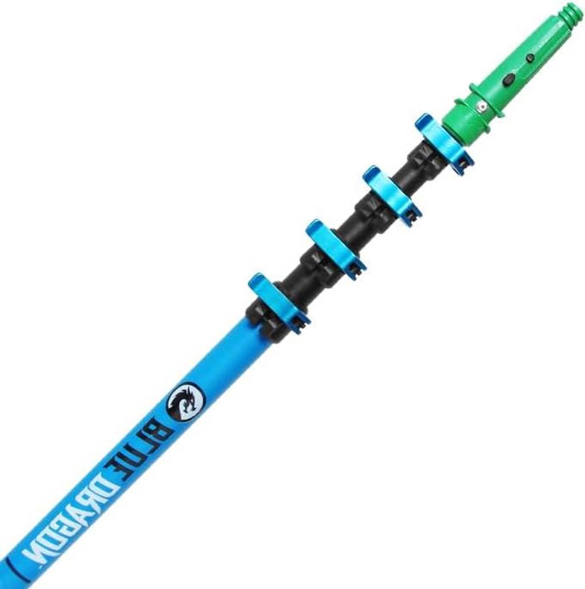Traditionele Raamwisser - Raamtrekker Stok Glazenwasser Stok - Ramen Zemen - Lichtgewicht Koolstofvezel - 3.75 meter - Blauw