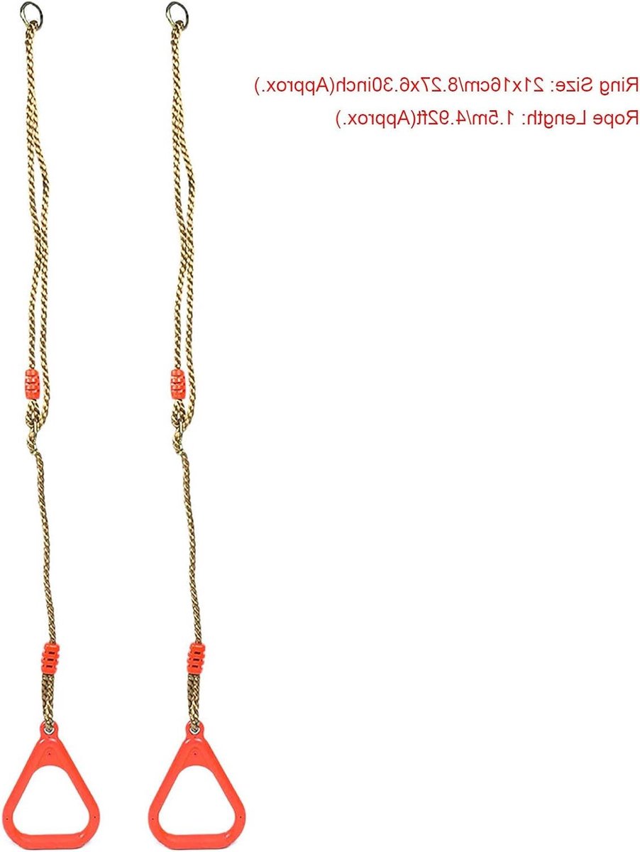 Gym Ringen - Kinderen Swing Bar - Kracht Training - Antislip Handvatten - 300 kg Draaglast - Rood