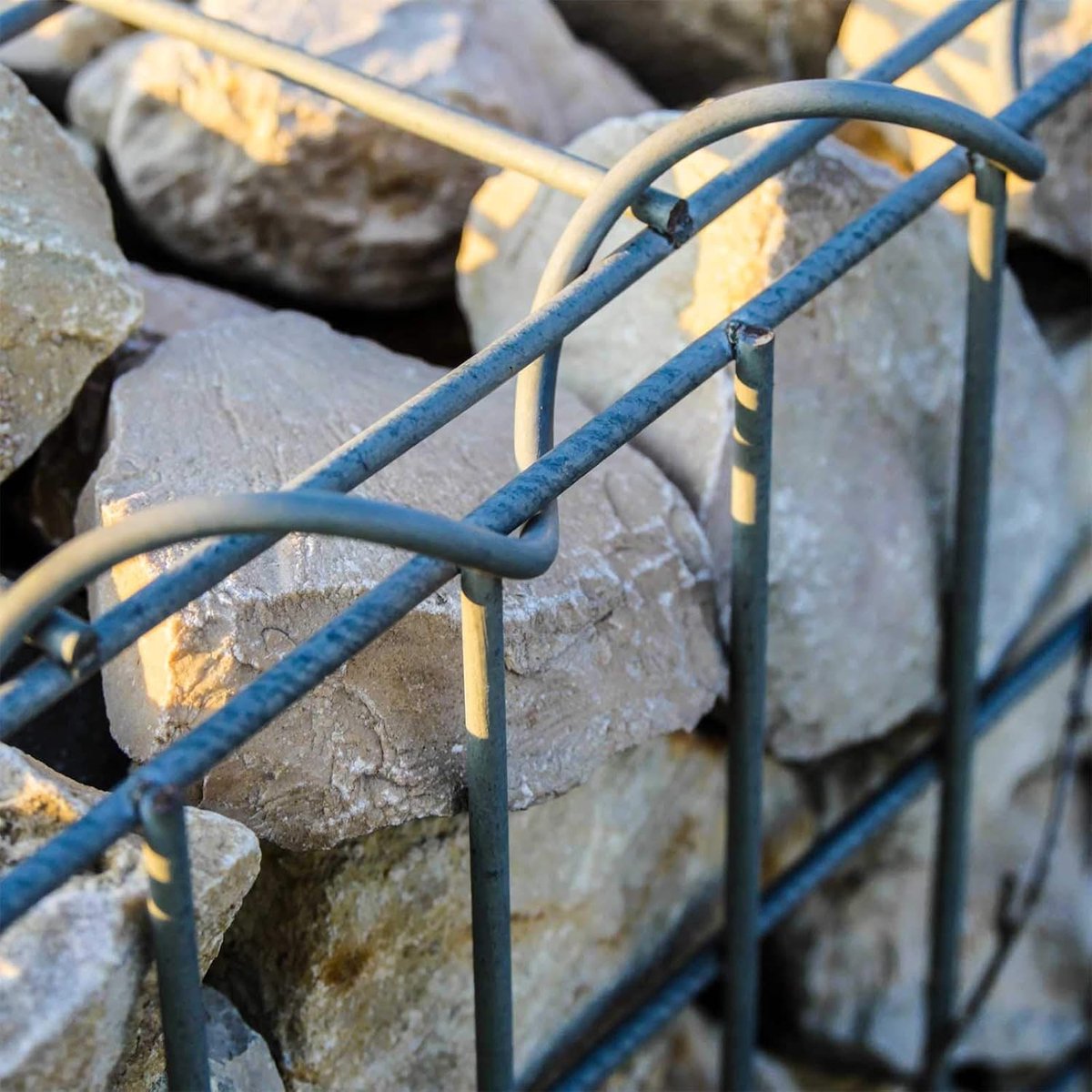 Schanskorf Tuinafscheiding - Gabion Muur - Tuin Decoratie - Thermisch Verzinkt - 100x80x30 cm - Zilverkleurig