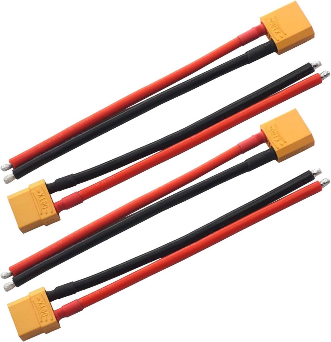 XT90 Stekkers - RC Connectoren Lipo - Accu Verbinding Maken - Hittebestendige Kabel - 150 mm - Zwart/Rood
