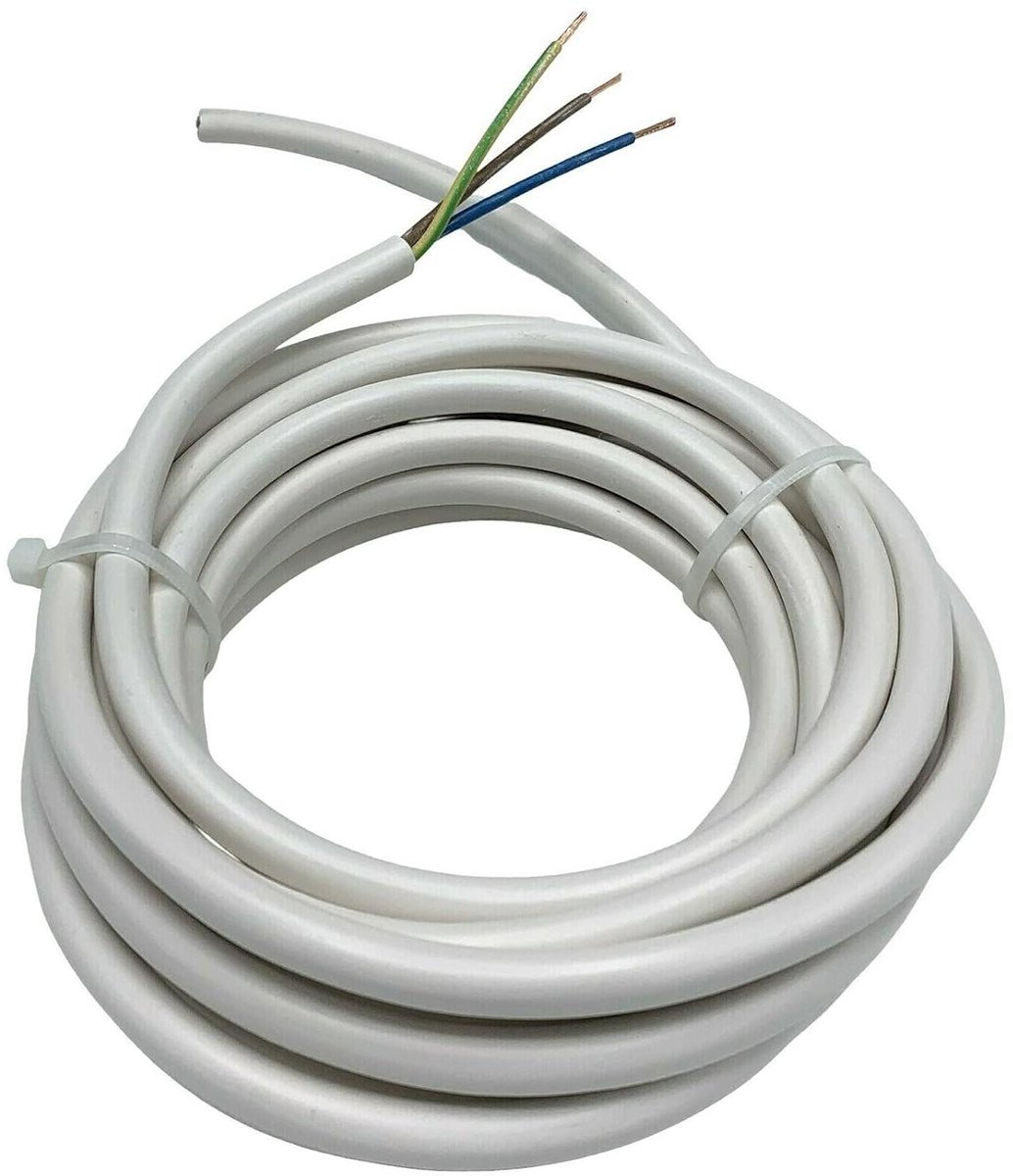 NYM-J Kabel - Installatiekabel 3-aderig - Elektrische Installaties - Vochtige Ruimtes - 3x15 mm² - Grijs