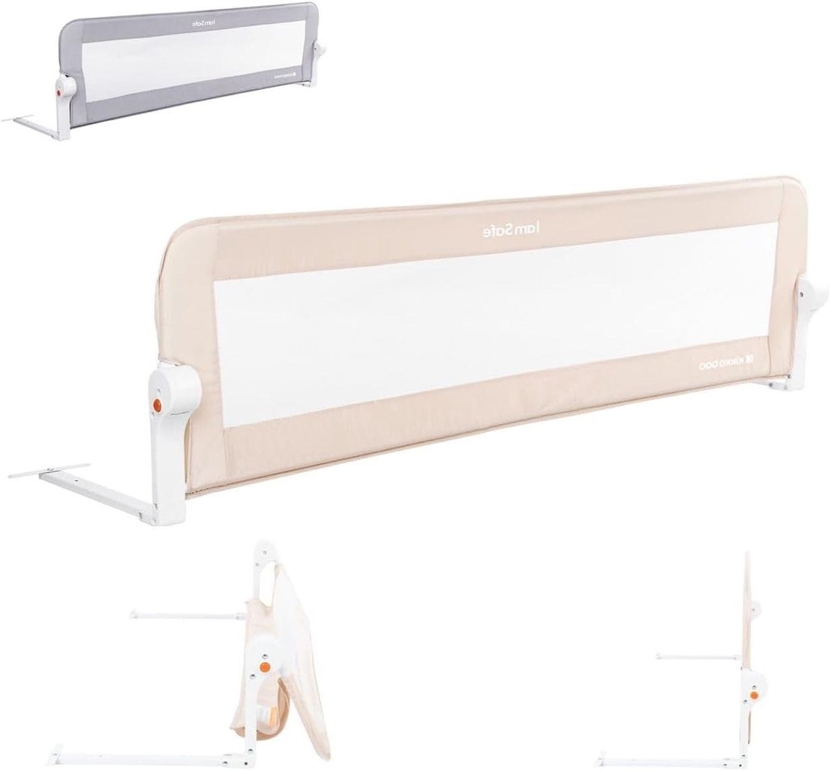 Bedhek - Bedhekje Kinderen - Veilig Slapen - Inklapbaar Ontwerp - 150 cm - Lichtbruin