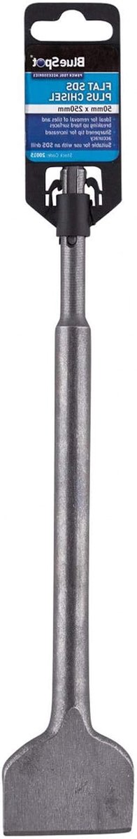 Platte SDS-beitel - Tegelverwijderaar Breekbeitel - Verwijderen van Tegels - Versterkte Koolstofstaal Schacht - 50 mm x 250 mm - Zilver