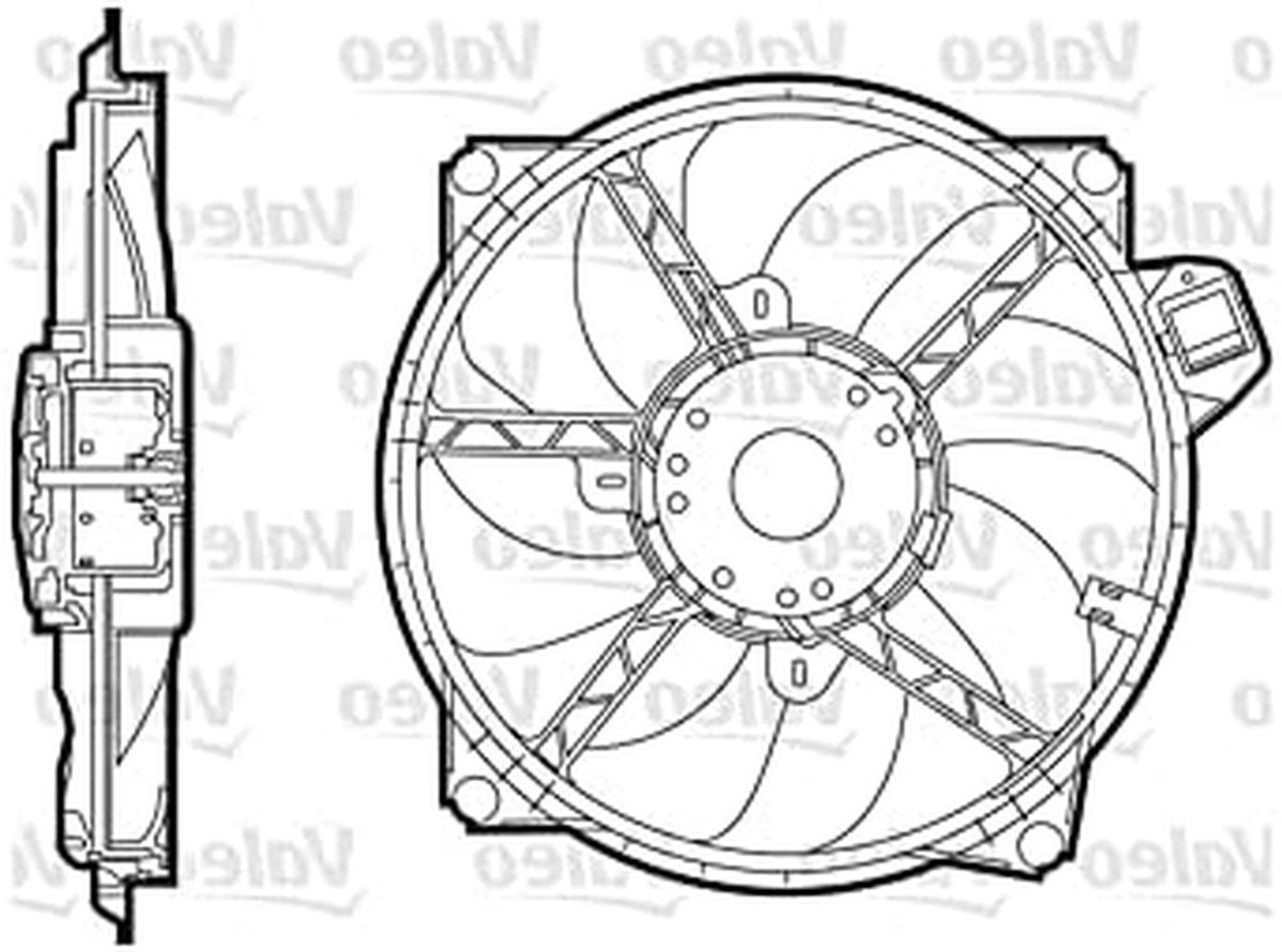 Motor Ventilator - Koeling Onderdeel - Auto Onderhoud - 370 Watt Vermogen - 4256 cm Lengte - Zwart
